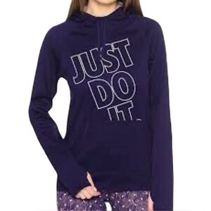 Nike Plum Purple “Just Do It” Therma-FIT Hoodie Women’s Small